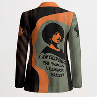 Angela Davis Blazer Retro Graphic Design I Am Changing the Things I Cannot Accept Quote Civil Rights Empowerment Tribute - Wonder Print Shop
