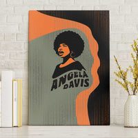 Angela Davis Canvas Wall Art Retro Graphic Design I Am Changing the Things I Cannot Accept Quote Civil Rights Empowerment Tribute - Wonder Print Shop