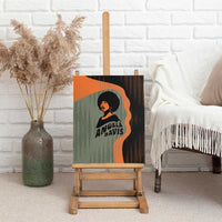 Angela Davis Canvas Wall Art Retro Graphic Design I Am Changing the Things I Cannot Accept Quote Civil Rights Empowerment Tribute - Wonder Print Shop