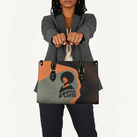 Angela Davis Leather Bag Retro Graphic Design I Am Changing the Things I Cannot Accept Quote Civil Rights Empowerment Tribute - Wonder Print Shop