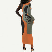 Angela Davis Long Sleeve Bodycon Dress Retro Graphic Design I Am Changing the Things I Cannot Accept Quote Civil Rights Empowerment Tribute - Wonder Print Shop