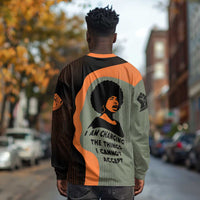 Angela Davis Long Sleeve Shirt Retro Graphic Design I Am Changing the Things I Cannot Accept Quote Civil Rights Empowerment Tribute - Wonder Print Shop