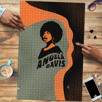 Angela Davis Puzzle Retro Graphic Design I Am Changing the Things I Cannot Accept Quote Civil Rights Empowerment Tribute - Wonder Print Shop