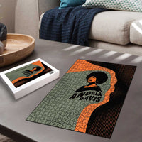 Angela Davis Puzzle Retro Graphic Design I Am Changing the Things I Cannot Accept Quote Civil Rights Empowerment Tribute - Wonder Print Shop