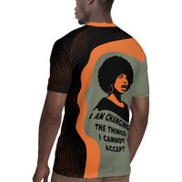 Angela Davis Rugby Jersey Retro Graphic Design I Am Changing the Things I Cannot Accept Quote Civil Rights Empowerment Tribute TS04
