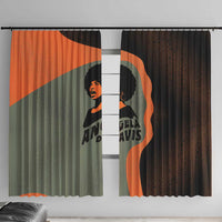 Angela Davis Window Curtain Retro Graphic Design I Am Changing the Things I Cannot Accept Quote Civil Rights Empowerment Tribute - Wonder Print Shop