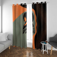 Angela Davis Window Curtain Retro Graphic Design I Am Changing the Things I Cannot Accept Quote Civil Rights Empowerment Tribute - Wonder Print Shop