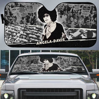 Angela Davis Auto Sun Shade Protest Design Liberating Minds and Society Quote Civil Rights Movement - Wonder Print Shop