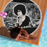 Angela Davis Beach Blanket Protest Design Liberating Minds and Society Quote Civil Rights Movement - Wonder Print Shop