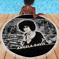 Angela Davis Beach Blanket Protest Design Liberating Minds and Society Quote Civil Rights Movement - Wonder Print Shop