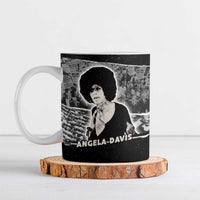 Angela Davis Ceramic Mug Protest Design Liberating Minds and Society Quote Civil Rights Movement - Wonder Print Shop