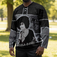 Angela Davis Hockey Jersey Protest Design Liberating Minds and Society Quote Civil Rights Movement - Wonder Print Shop