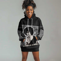 Angela Davis Hoodie Dress Protest Design Liberating Minds and Society Quote Civil Rights Movement - Wonder Print Shop