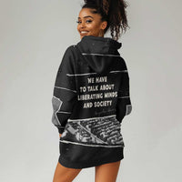 Angela Davis Hoodie Dress Protest Design Liberating Minds and Society Quote Civil Rights Movement - Wonder Print Shop
