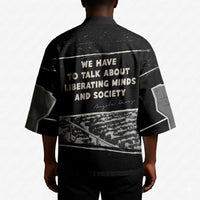 Angela Davis Kimono Protest Design Liberating Minds and Society Quote Civil Rights Movement - Wonder Print Shop