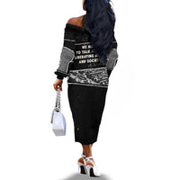 Angela Davis Off The Shoulder Long Sleeve Dress Protest Design Liberating Minds and Society Quote Civil Rights Movement - Wonder Print Shop