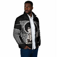 Angela Davis Padded Jacket Protest Design Liberating Minds and Society Quote Civil Rights Movement - Wonder Print Shop