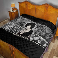 Angela Davis Quilt Protest Design Liberating Minds and Society Quote Civil Rights Movement - Wonder Print Shop