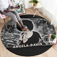 Angela Davis Round Carpet Protest Design Liberating Minds and Society Quote Civil Rights Movement - Wonder Print Shop