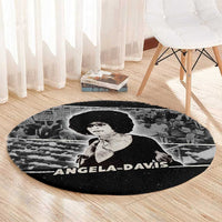 Angela Davis Round Carpet Protest Design Liberating Minds and Society Quote Civil Rights Movement - Wonder Print Shop