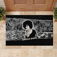 Angela Davis Rubber Doormat Protest Design Liberating Minds and Society Quote Civil Rights Movement - Wonder Print Shop