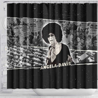Angela Davis Shower Curtain Protest Design Liberating Minds and Society Quote Civil Rights Movement - Wonder Print Shop