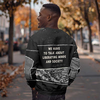Angela Davis Sweatshirt Protest Design Liberating Minds and Society Quote Civil Rights Movement - Wonder Print Shop