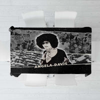 Angela Davis Tablecloth Protest Design Liberating Minds and Society Quote Civil Rights Movement - Wonder Print Shop