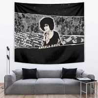 Angela Davis Tapestry Protest Design Liberating Minds and Society Quote Civil Rights Movement - Wonder Print Shop