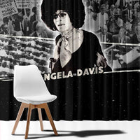 Angela Davis Window Curtain Protest Design Liberating Minds and Society Quote Civil Rights Movement - Wonder Print Shop