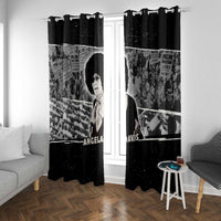 Angela Davis Window Curtain Protest Design Liberating Minds and Society Quote Civil Rights Movement - Wonder Print Shop