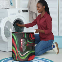 Huey P. Newton Laundry Basket Swirl Design Black Panther Party Symbol Revolutionary Tribute - Wonder Print Shop