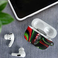 Huey P. Newton AirPods Case Swirl Design Black Panther Party Symbol Revolutionary Tribute - Wonder Print Shop