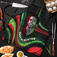 Huey P. Newton Apron Swirl Design Black Panther Party Symbol Revolutionary Tribute - Wonder Print Shop
