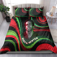 Huey P. Newton Bedding Set Swirl Design Black Panther Party Symbol Revolutionary Tribute - Wonder Print Shop
