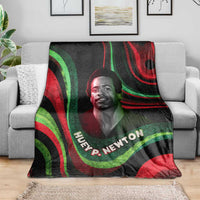 Huey P. Newton Blanket Swirl Design Black Panther Party Symbol Revolutionary Tribute - Wonder Print Shop