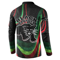 Huey P. Newton Button Sweatshirt Swirl Design Black Panther Party Symbol Revolutionary Tribute