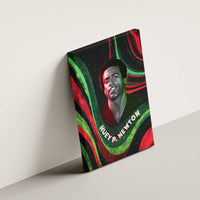 Huey P. Newton Canvas Wall Art Swirl Design Black Panther Party Symbol Revolutionary Tribute - Wonder Print Shop