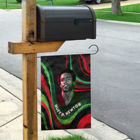 Huey P. Newton Garden Flag Swirl Design Black Panther Party Symbol Revolutionary Tribute - Wonder Print Shop