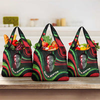 Huey P. Newton Grocery Bag Swirl Design Black Panther Party Symbol Revolutionary Tribute - Wonder Print Shop