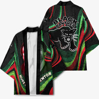 Huey P. Newton Kimono Swirl Design Black Panther Party Symbol Revolutionary Tribute - Wonder Print Shop