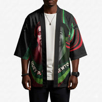 Huey P. Newton Kimono Swirl Design Black Panther Party Symbol Revolutionary Tribute - Wonder Print Shop