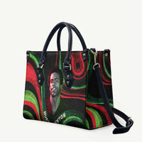 Huey P. Newton Leather Bag Swirl Design Black Panther Party Symbol Revolutionary Tribute - Wonder Print Shop