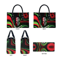 Huey P. Newton Leather Bag Swirl Design Black Panther Party Symbol Revolutionary Tribute - Wonder Print Shop