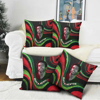Huey P. Newton Pillow Cover Swirl Design Black Panther Party Symbol Revolutionary Tribute - Wonder Print Shop