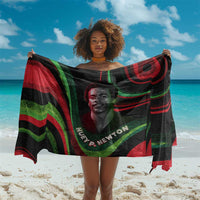 Huey P. Newton Sarong Swirl Design Black Panther Party Symbol Revolutionary Tribute - Wonder Print Shop