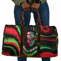 Huey P. Newton Travel Bag Swirl Design Black Panther Party Symbol Revolutionary Tribute - Wonder Print Shop