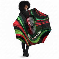 Huey P. Newton Umbrella Swirl Design Black Panther Party Symbol Revolutionary Tribute - Wonder Print Shop
