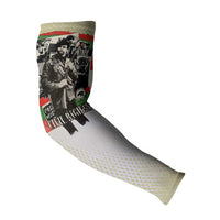 Huey P. Newton Arm Sleeves Black Panther Collage Design Civil Rights Movement Theme Revolutionary Tribute - Wonder Print Shop