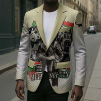 Huey P. Newton Blazer Black Panther Collage Design Civil Rights Movement Theme Revolutionary Tribute - Wonder Print Shop